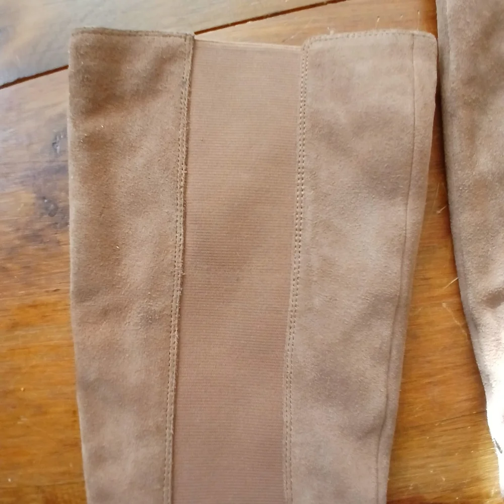 H by Halston Over the Knee Tan Boots Sz 6.5